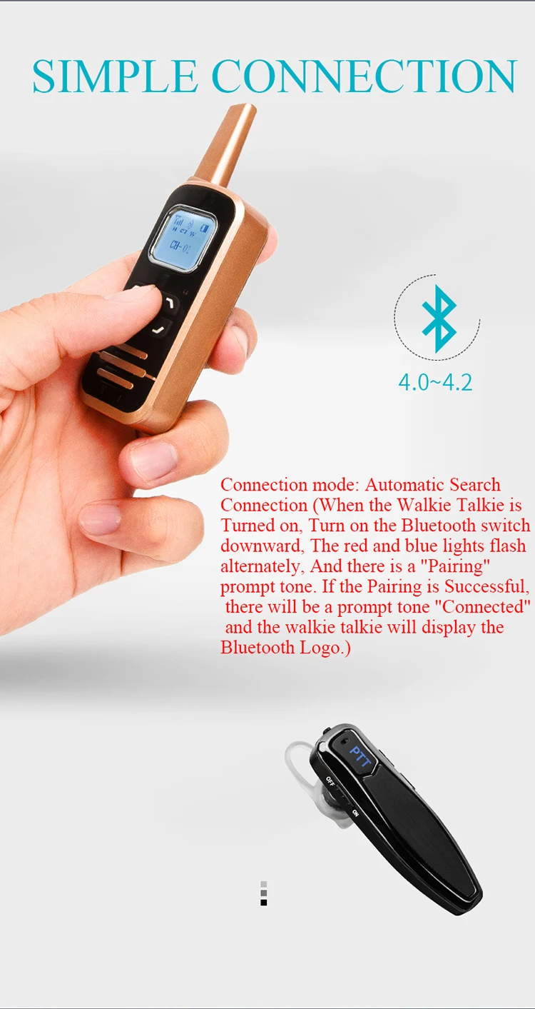 1 шт. bluetooth-гарнитура 32 канала Горячая bluetooth PTT Двусторонняя рация | Мобильные