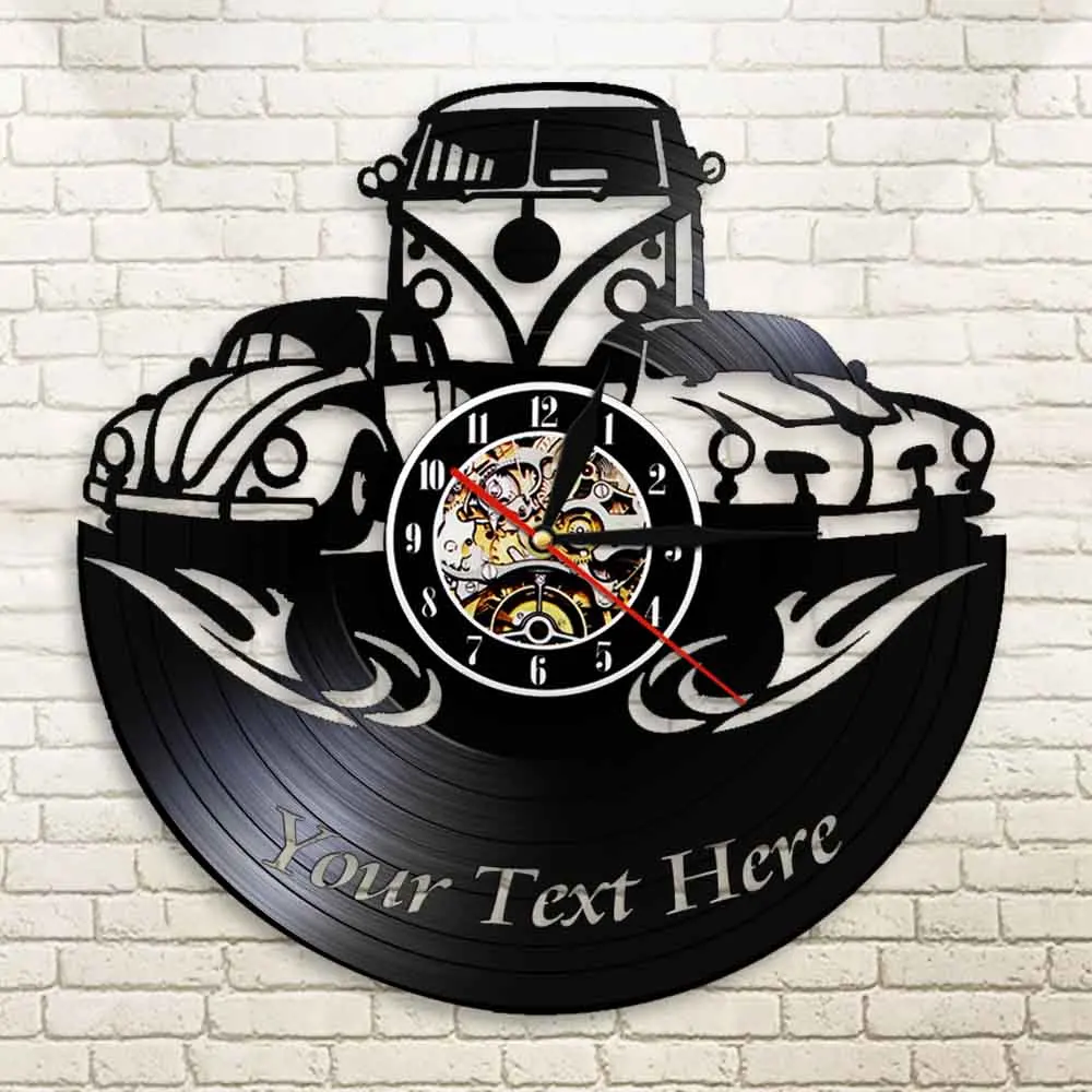 Настенные часы Camper Van для домашнего декора персонализированные с логотипом номер
