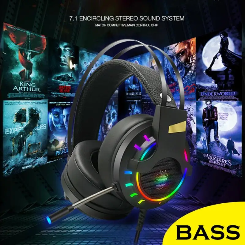 

K3 USB7.1 Black PC Laptop Game Headset RGB Gaming Headsets Gamer Headphones Surround Sound Stereo Wired Earphones Dropshipping