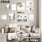 Современная картина в скандинавском стиле с изображением пляжного пейзажа, домашний декор, настенная Картина на холсте, постер с изображением морского берега и кокосового дерева