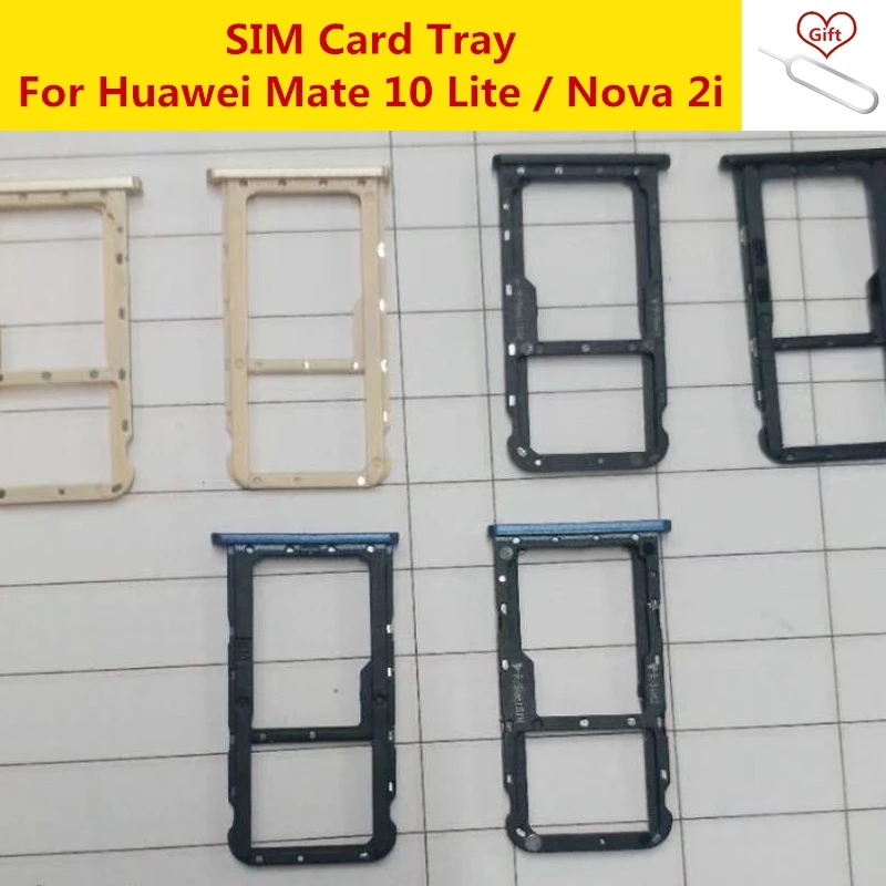 Для huawei Mate 10 Lite держатель лотка для sim-карты слот карты адаптер Nova 2i запасные части