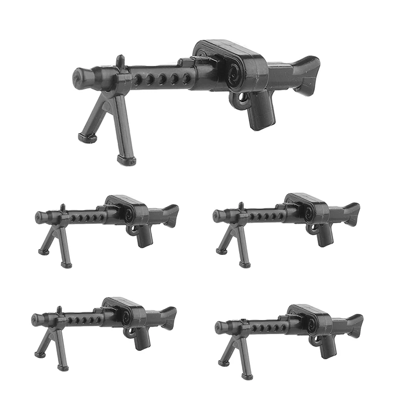 5 Pcs/Lot Military Series Weapons Guns Rifle Heave Machine Gun Submachine MOC Part Building Blocks Bricks Toys X402 | Игрушки и хобби