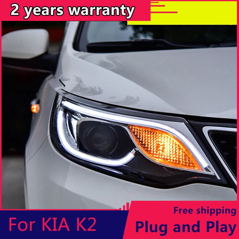 Автомобильные фары KOWELL для Kia K2 2015-2017 светодиодсветодиодный Rio светодиодные DRL