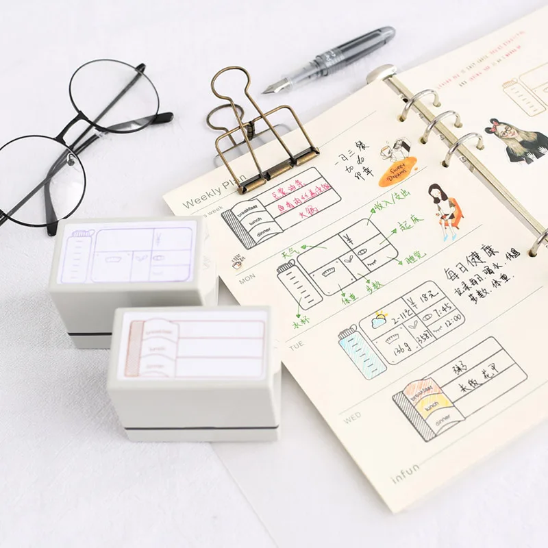 Photosensitive Seal Convenient Lovely Personalized Card Stationery DIY Hand Account Scrapbooking Record Life Self Inking Stamp | Дом и сад