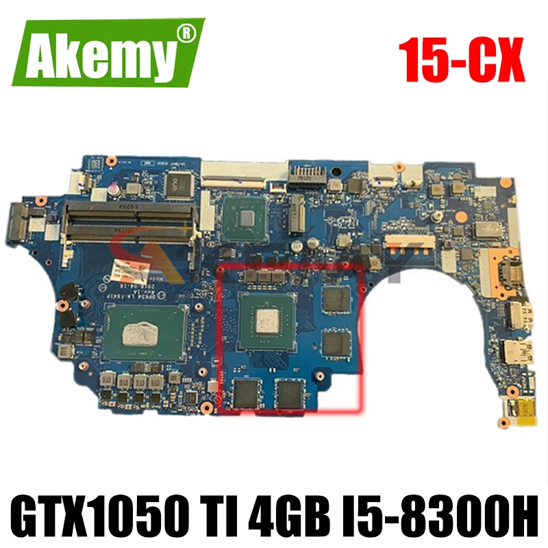 

FOR HP 15-CX Laptop Motherboard LA-F841P L20301-601 L20301-501 GTX1050 Ti 4GB HM370 i5-8300H CPU 100% working