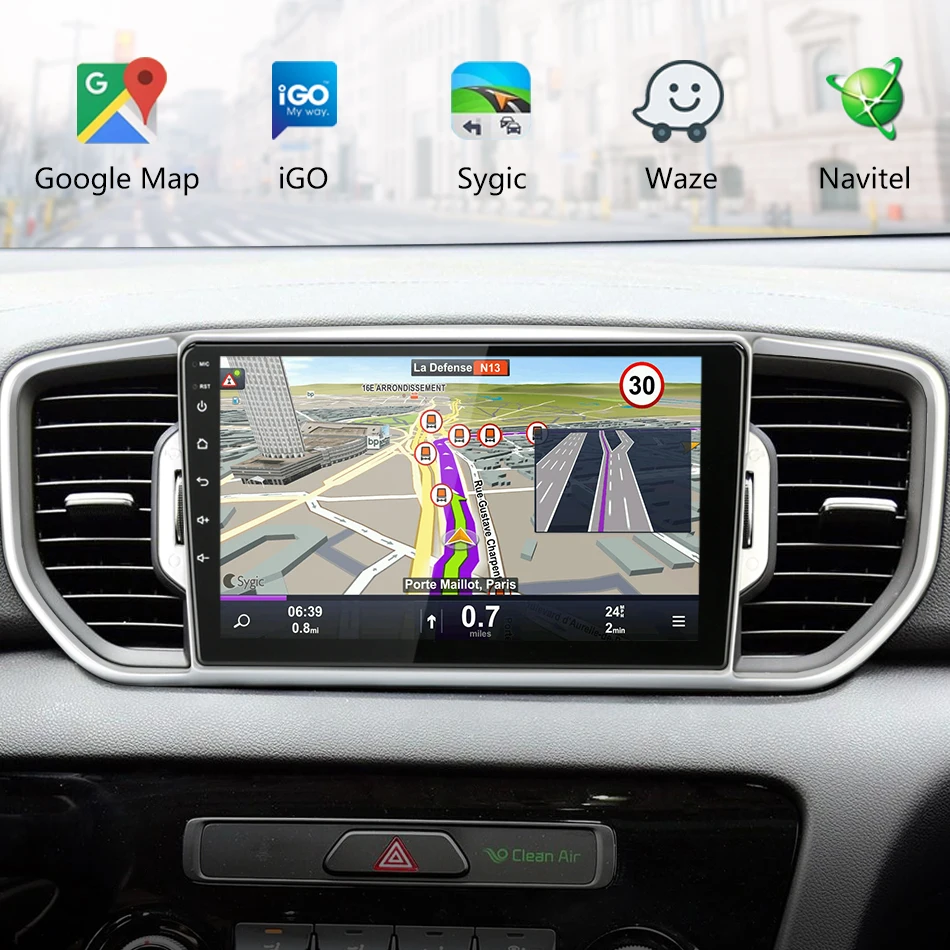 " 2 DIN Android Автомагнитола для KIA Sportage 4 QL KX5- RDS DSP Авто Аудио 2 ГБ+ 32 ГБ сенсорный экран gps навигатор+ рамка