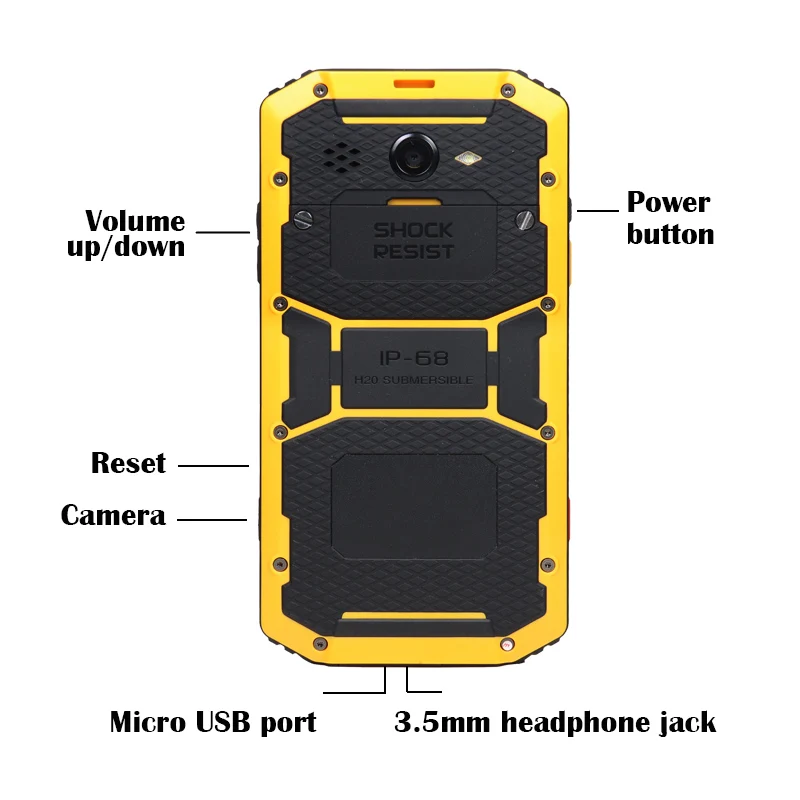 Najtaniej 3G WCDMA Android Smartphone NFC IP68 Wodoodporny Wytrzymały Odblokowany Tanie Odporny Na Wstrząsy Snapdragon Telefon Komórkowy GPS Celular Smartfony