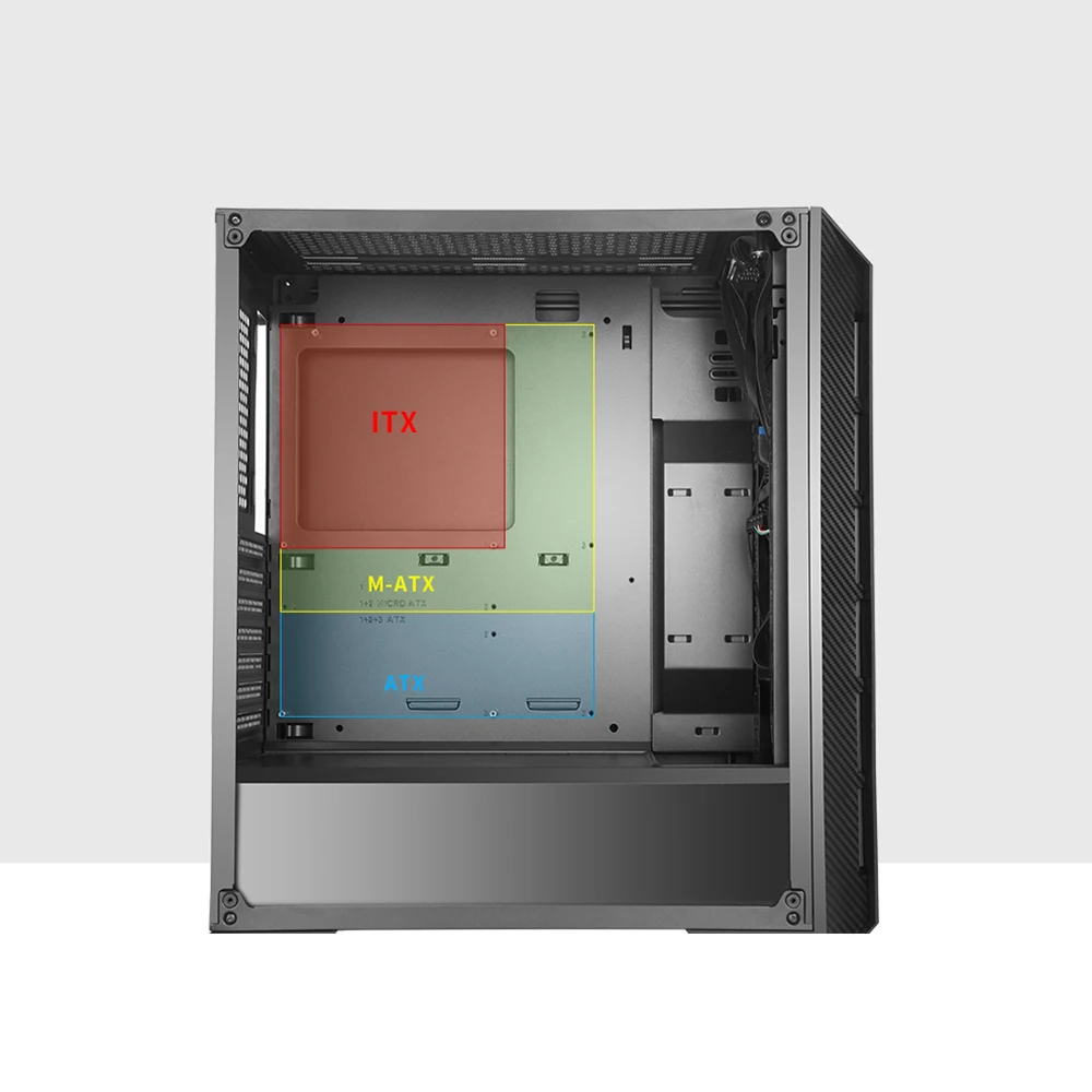 DIY USB3.0 Настольный ATX Mid Tower чехол для компьютера с поддержкой IATX Micro материнская
