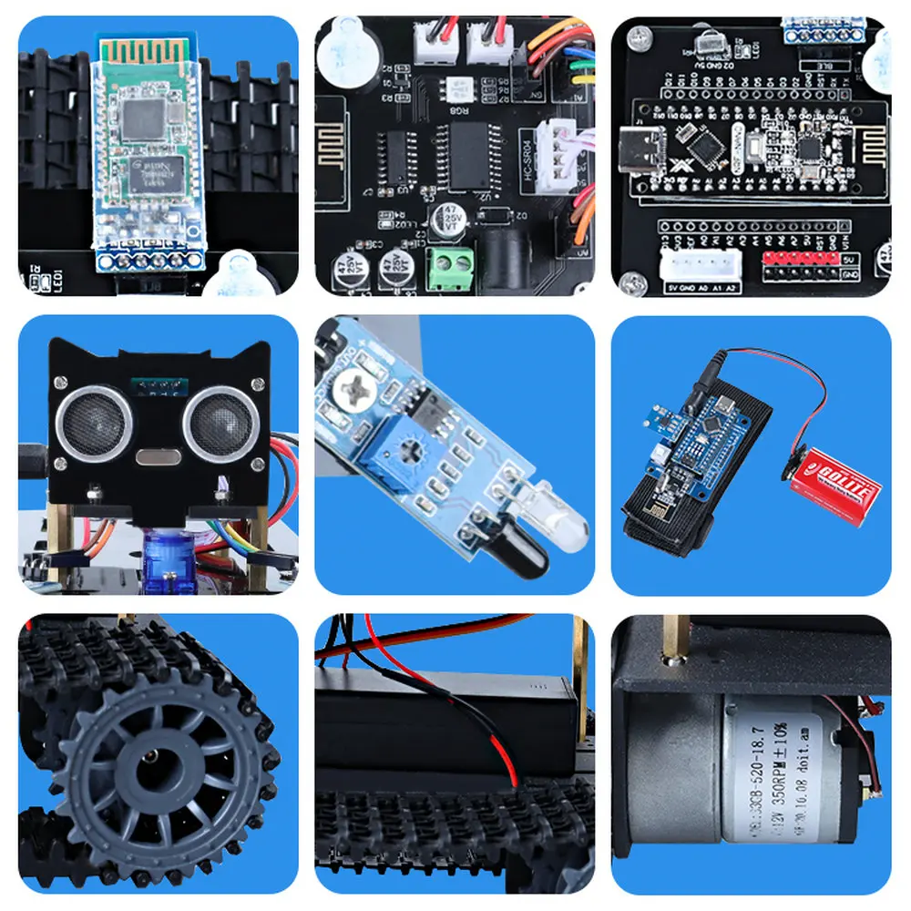 New SmarTank Robot Car Kit IR control for Arduino Nano DIY Education Programming Learning with Tutorial | Электроника