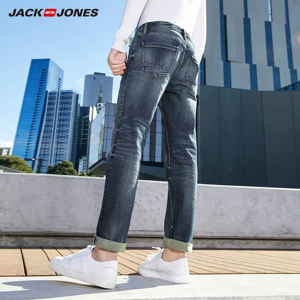 JackJones мужские Базовые хлопковые повседневные джинсовые брюки зауженные