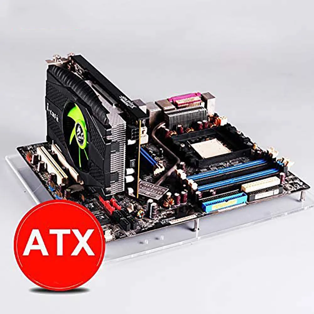 Banco de Teste Computador Quadro Aberto Mini Matx Eatx Placa-mãe Transparente Acrílico Overlock Case Faça Você Mesmo Mod Base Suporte Itx Atx