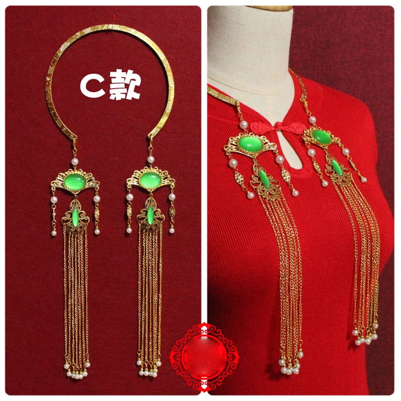 Мягкое ожерелье из древнего китайского голубого перегородчатого дерева