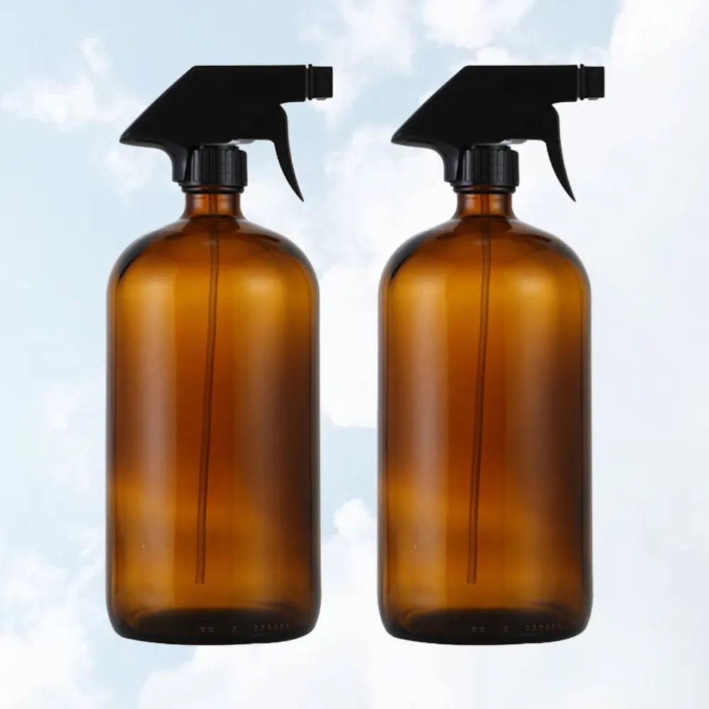 

2 Pcs Brown Color Spray Bottle Glass Small Empty Spray Bottle Perfume Liquid Dispenser for Make and Skin Care Use (500ml)