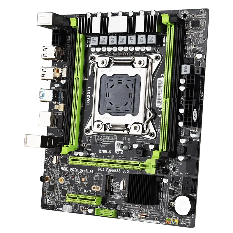 X79M-S 2 0 материнская плата LGA2011 M-ATX USB2.0 SATA2.0 M.2 NVME SSD 64 ГБ DDR3 RAM поддержка памяти для Xeon