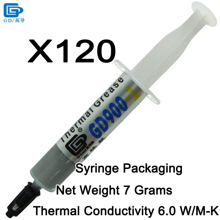 GD900-1-SY7 120 PCS GD900-1 Термальность проводящая силиконовая смазка паста соединения, содержащий серебристо-серый CN30 CN150 CN1000 ST30 SSY1 SY1 SY3 SY7 SY15 SY30 BX3 - Цвет лезвия: GD900-1-SY7 120 PCS
