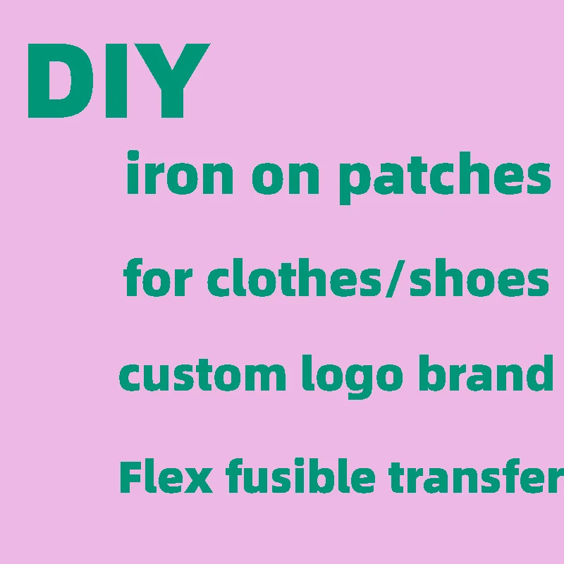 

Logo Thermal Stickers Custom Patches on Clothes Fabric Iron-on Transfers for Clothing Thermoadhesive Patch Diy Heat Applique