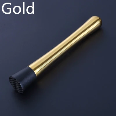 Gold Серебро медь золото коктейль мудлер нержавеющая сталь бар миксер барная посуда Mojito коктейль DIY напиток фрукты мудлер измельченный - Цвет: Gold
