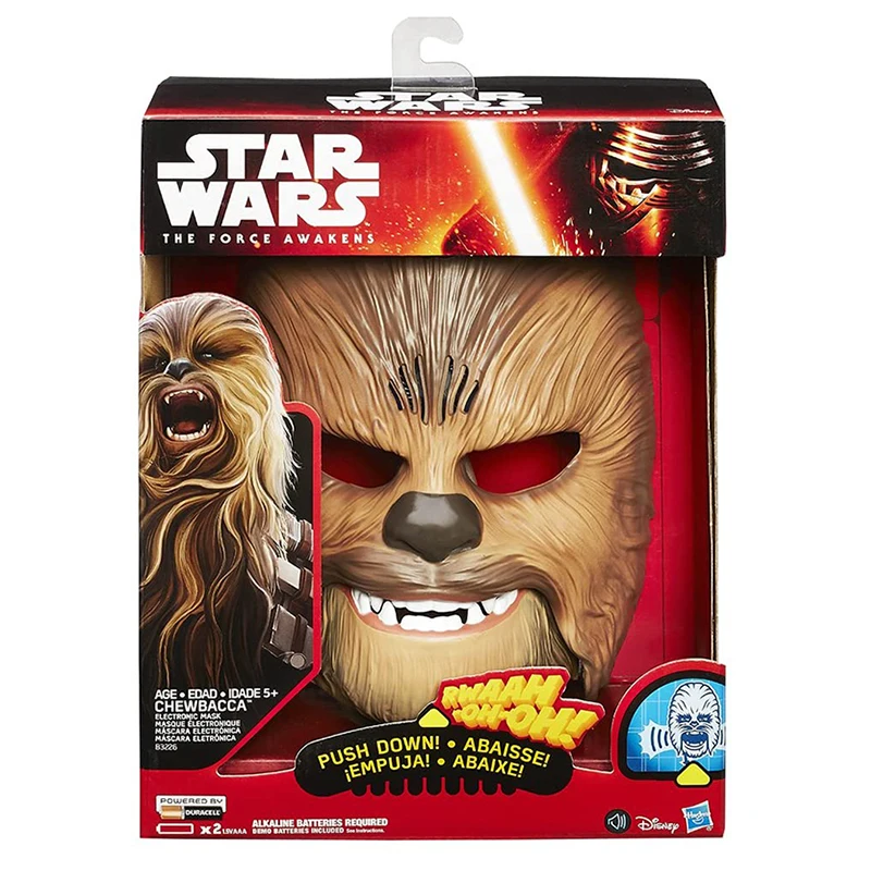 

Star Wars The Force Awakens Chewbacca Electronic Mask Can Speak Movable Chin Toy for Children Christmas Gift