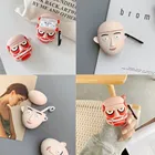 Чехол для AirPods 2 1, милый 3D мультяшный защитный чехол для наушников с брелоком атака на Титанов, аксессуары для Apple Airpods, чехол s