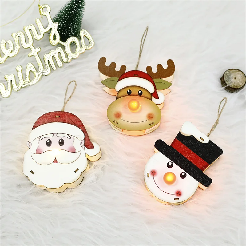 

Рождественское украшение, деревянные подвесные кулоны, Санта-Клаус, лось, снеговик, Рождественская елка, рождественские украшения для дома,...