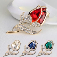 high quality rose flower brooches for men women fashion rhinestone brooch pin jewelry charms clothes accessories wholesale