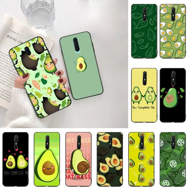 

YJZFDYRM avocado aesthetic Gteen Fruit Food Soft Phone Case Cover For Oppo A5 A9 2020 Reno2 z Renoace 3pro Realme5Pro