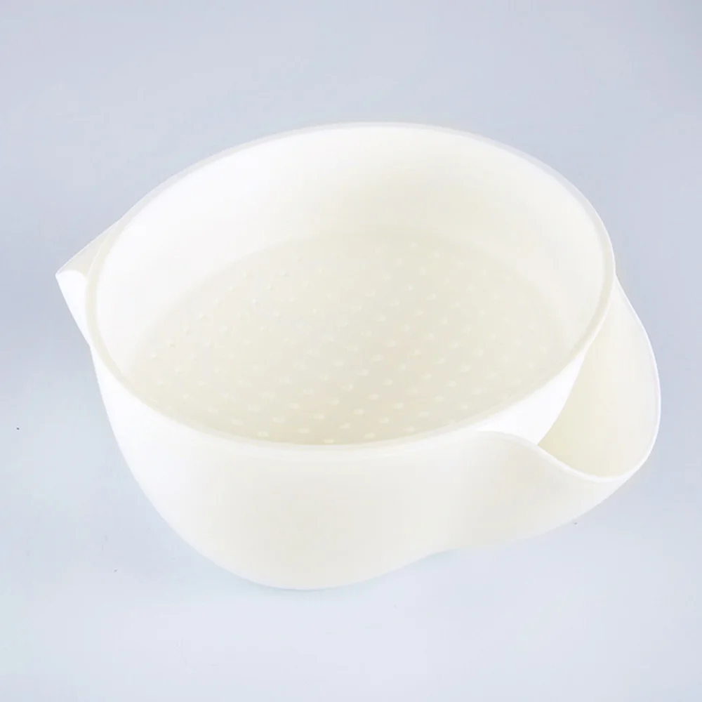 Многофункциональная пластиковая корзина для слива двухслойная мытья фруктов