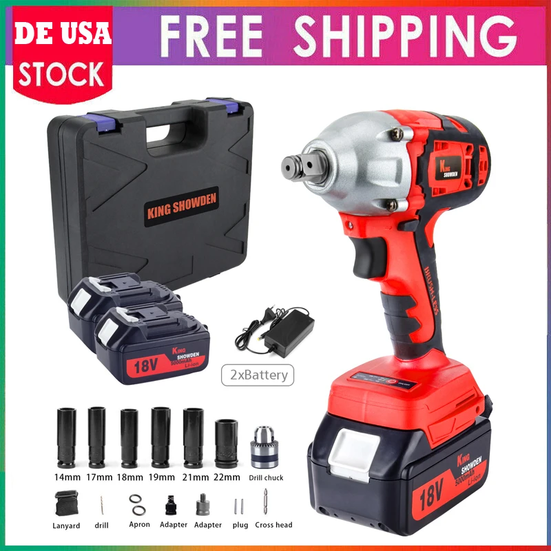 Brushless Impact Wrench Cordless Electric Screwdriver 520NM Accumulator Wrench Impact Drill Driver 1/2