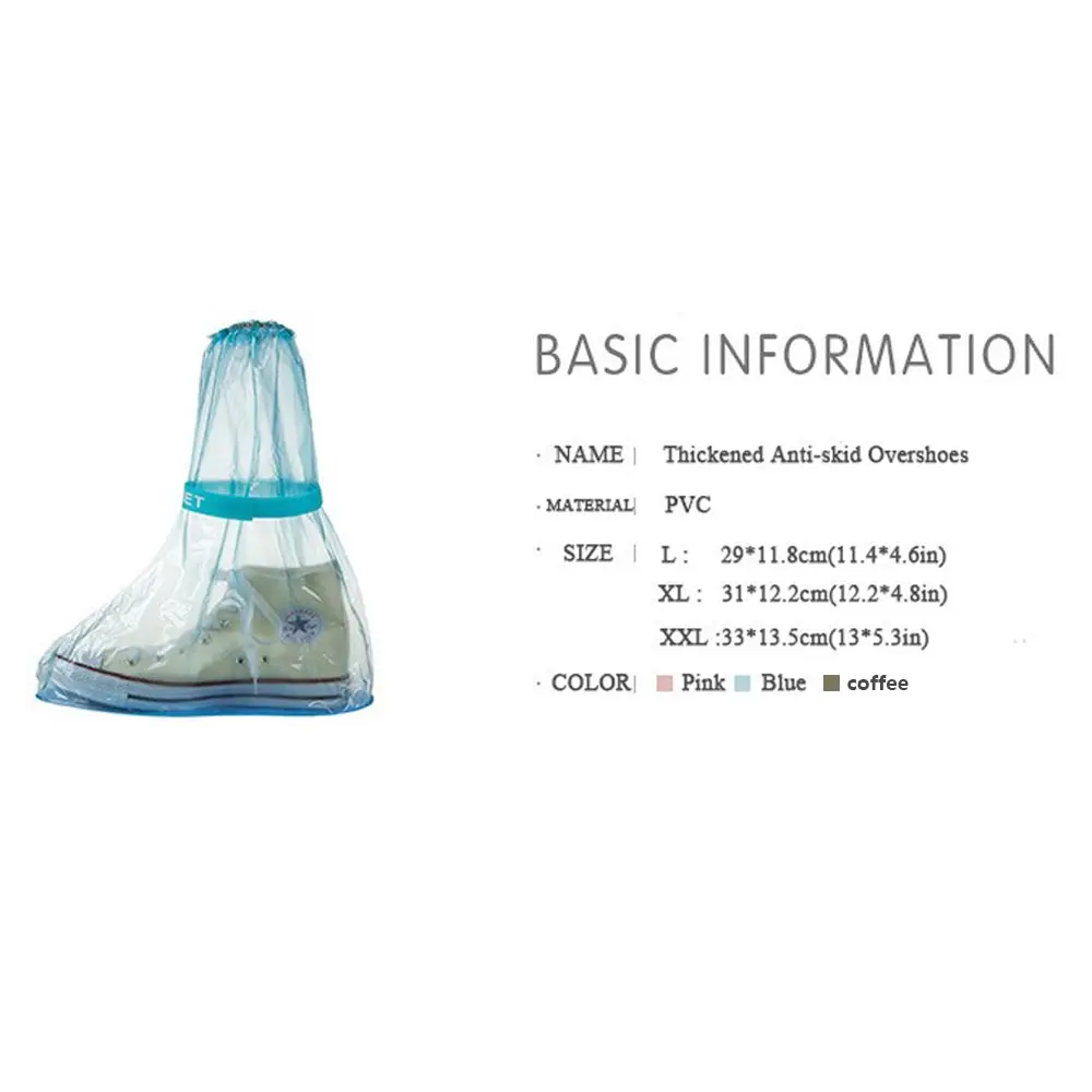 

Shoes Cover Waterproof Anti-Slip Reusable For Unisex PVC Protect Lightweight