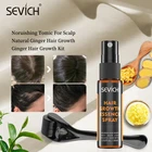 Набор роликов для роста волос Sevich, 30 мл, спрей для роста имбирных волос, питательный, против выпадения волос, с роликом для бороды