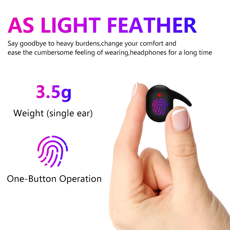 Bluetooth наушники 5 0 Mini TWS беспроводная гарнитура сенсорное управление стерео