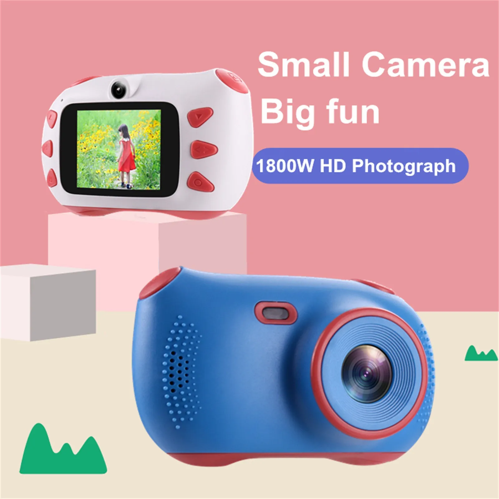 NEW Kids Camera For Girls Boys Toys With 32GB 2.0 Inch Screen Multi-Function For Birthday Christmas Gifts Children's Cameras