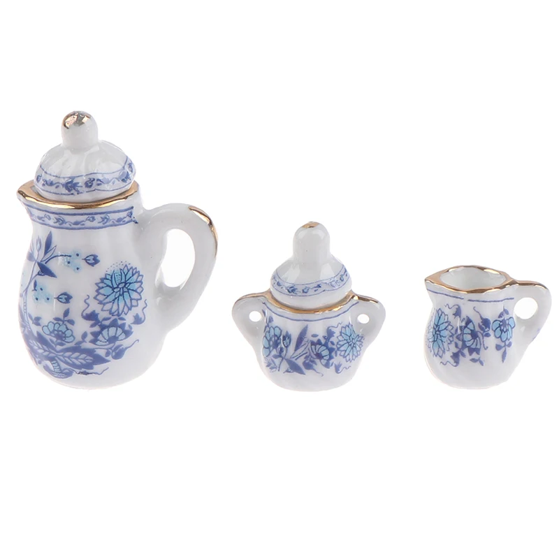 

15Pcs 1:12 Dollhouse Miniature Tableware Porcelain Ceramic Tea Cup Set