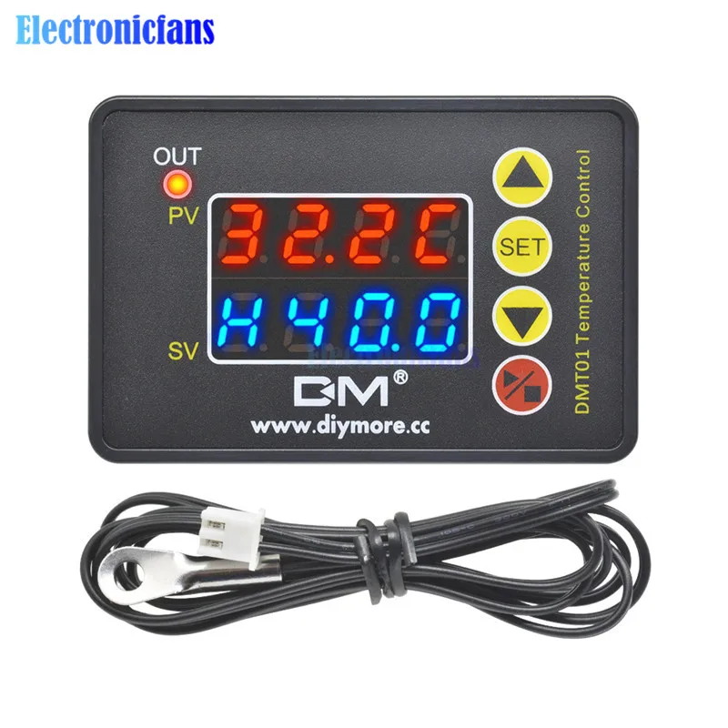 DMT01 AC 110V 220V DC 12V 24V светодиодный цифровой термометр регулятор температуры