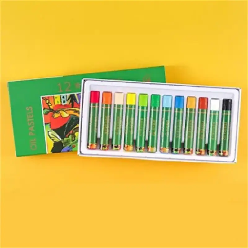 

School Students Drawing Colored Lead In Wooden Barrels Gallery Oil Pastel Supplies Painting Student Pen Wax Pencil Colour Kit