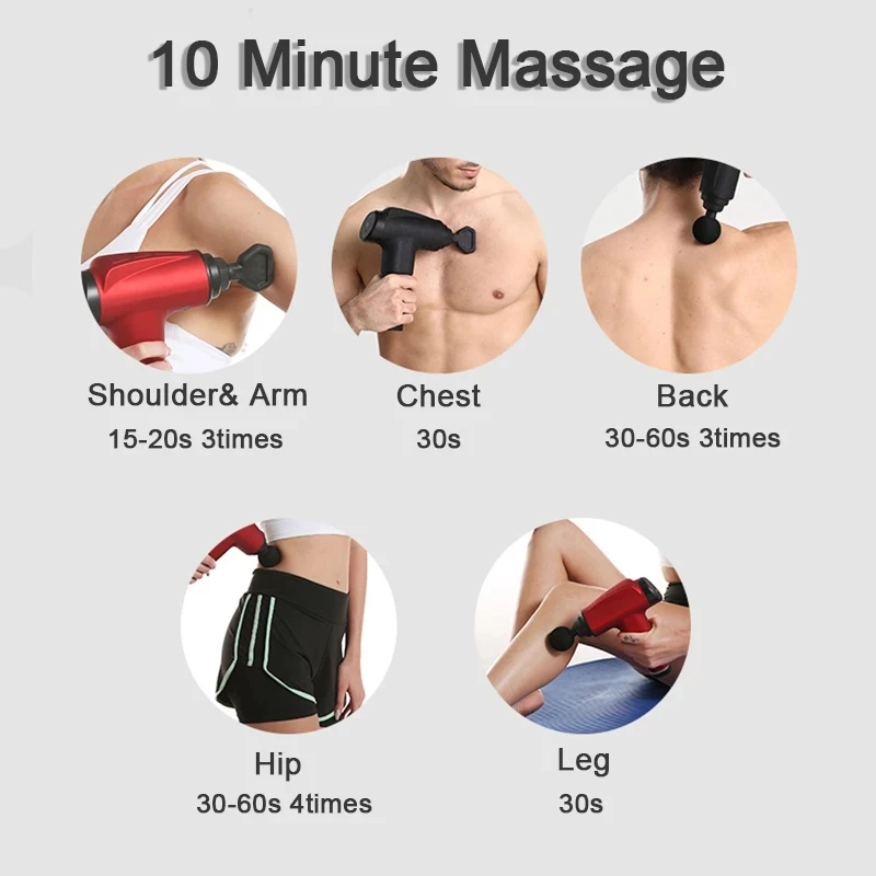 

Deep Tissue Muscle Massage Gun 12 Speeds Impact Gun Body Percussion Massager Home Exercise Machine LCD Display Massage Pistol