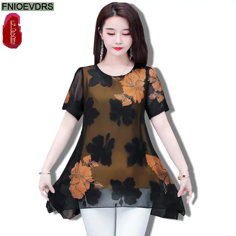 

Summer Long Shirts Blusas Loose Lazy Women European Fnioevdrs Style Design Floral Print Vintage Belly Peplum Top Blouse Tunic