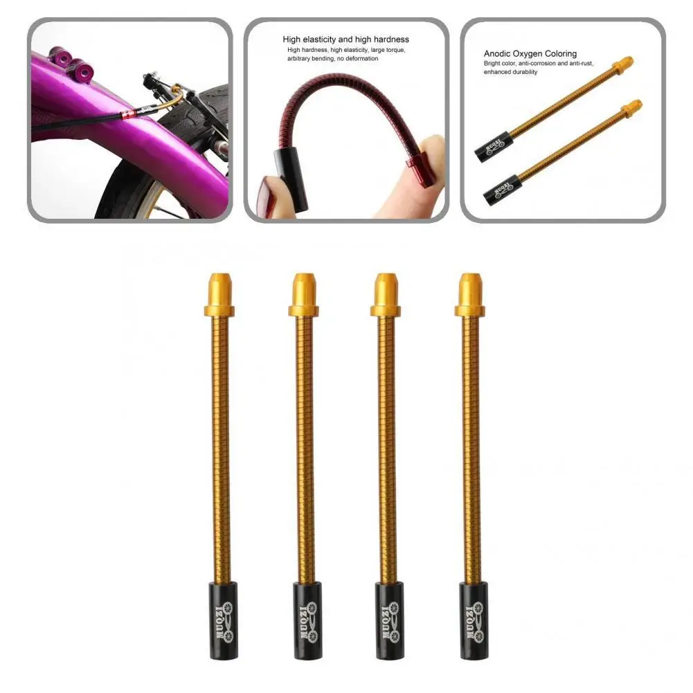 

4Pcs Useful Bike V Brake Noodle Cable Guide Pipe Stainless Steel V Brake Noodle Cable Easily Installation for Cycle