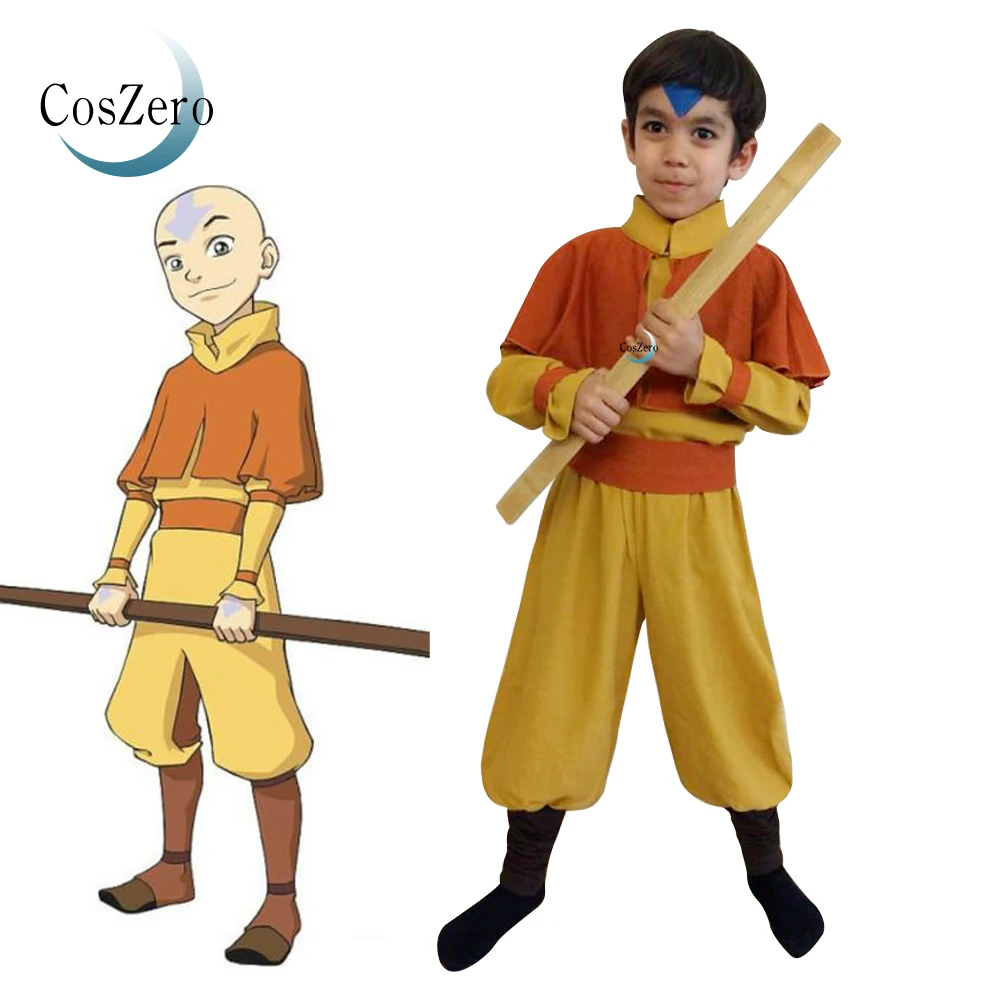 

Kids Anime Avatar The Last Airbender Avatar Katara Korra Aang Cosplay Costume Purim Outfits Halloween Carnival Suit