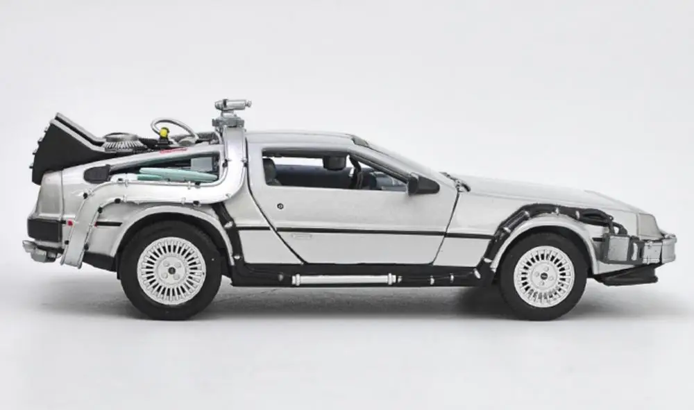 Welly 1/24 1:24 Back To The Future I DMC-12 Time Machine Car Diecast Display Model Toy For Kids Boys Girls | Игрушки и хобби
