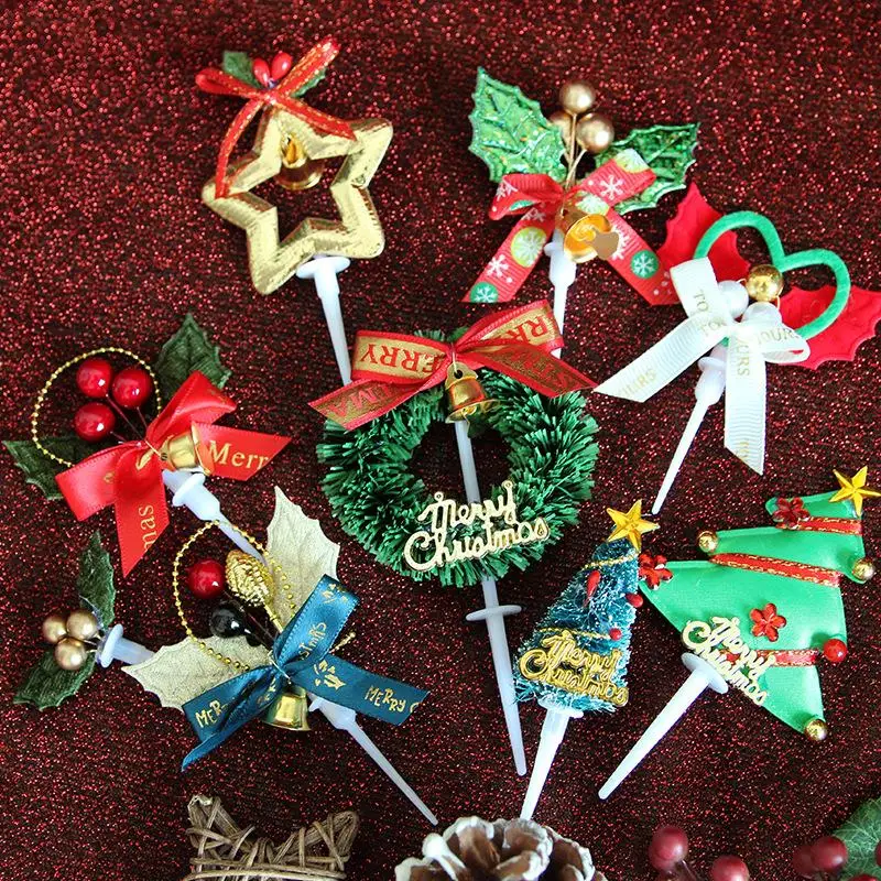 Веселый Топпер на Рождественский торт Рождественская елка Санта-Клаус Олень