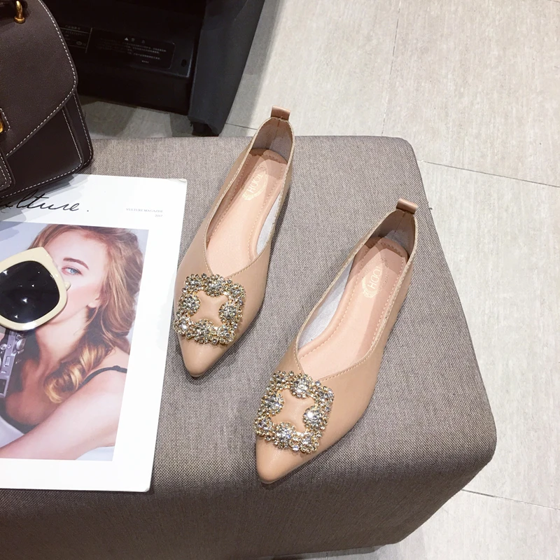 Беременности и родам Балетки женская обувь Новинка осени с обшивкой в Корейском