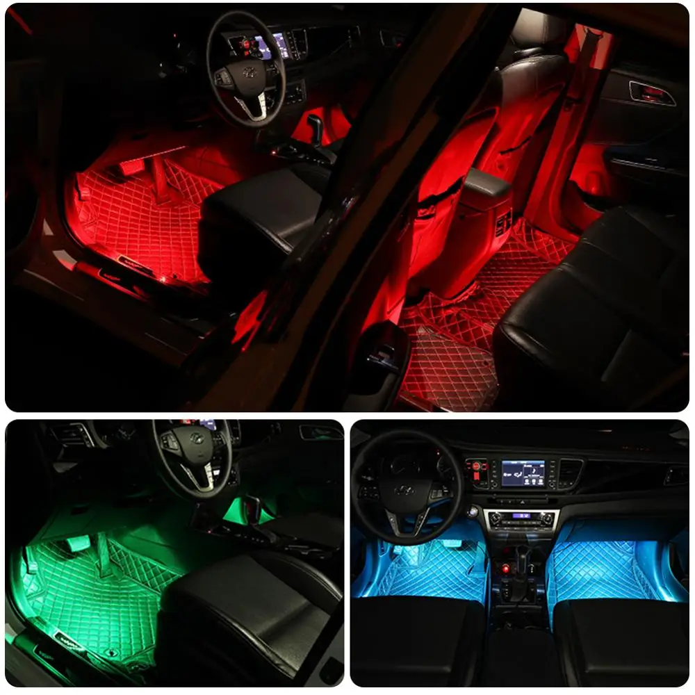 Автомобильный светодиодный внутренний атмосферная лампа Стикеры для Audi Quattro A4 A5