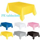 1 шт одноразовые Банкетная Скатерть Пластиковые Скатерти Салфетки рекомендуется слишком тщательно тереть белую черный Свадебная вечеринка рисугком скатерть стол накрыть 137x183cm