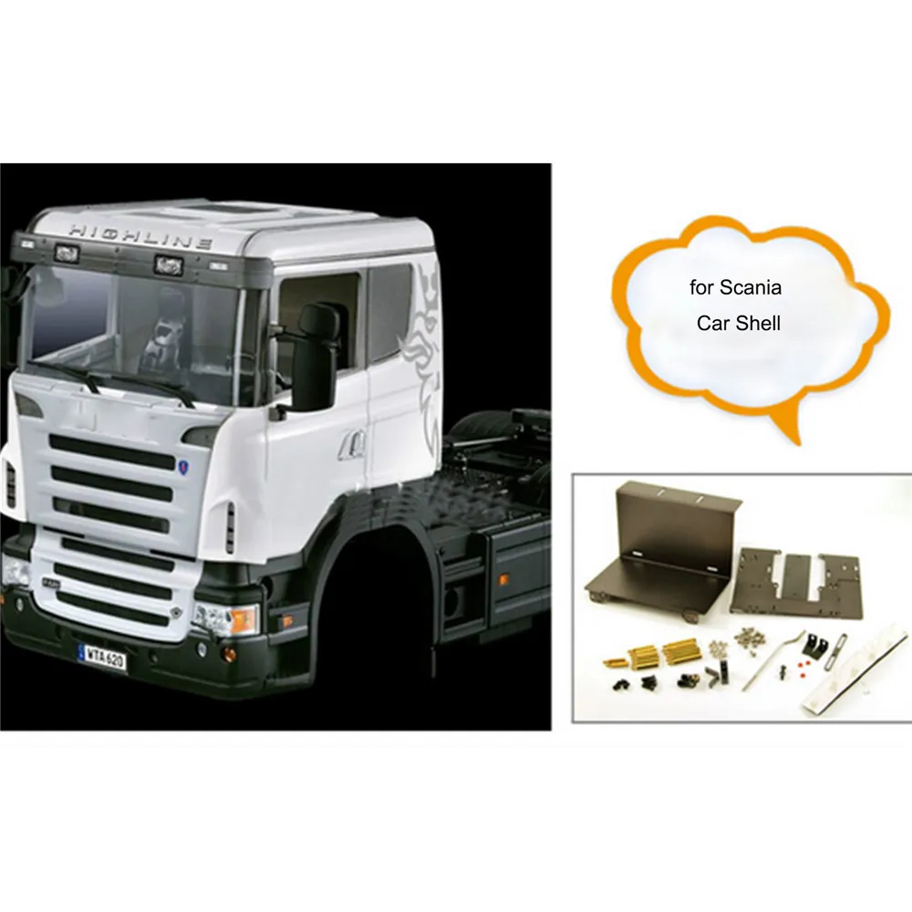 Металлическая напольная панель для рулевого сервопривода 1/14 Tamiya Scania Man Benz RC