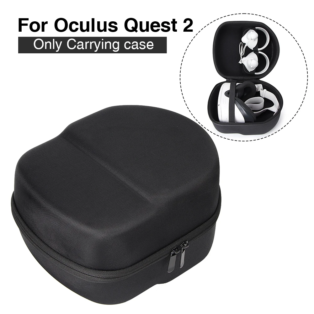 

Travel VR Headset Accessories Shockproof Hard Storage Bag EVA Controller Carrying Case Zipper Anti Scratch For Oculus Quest 2