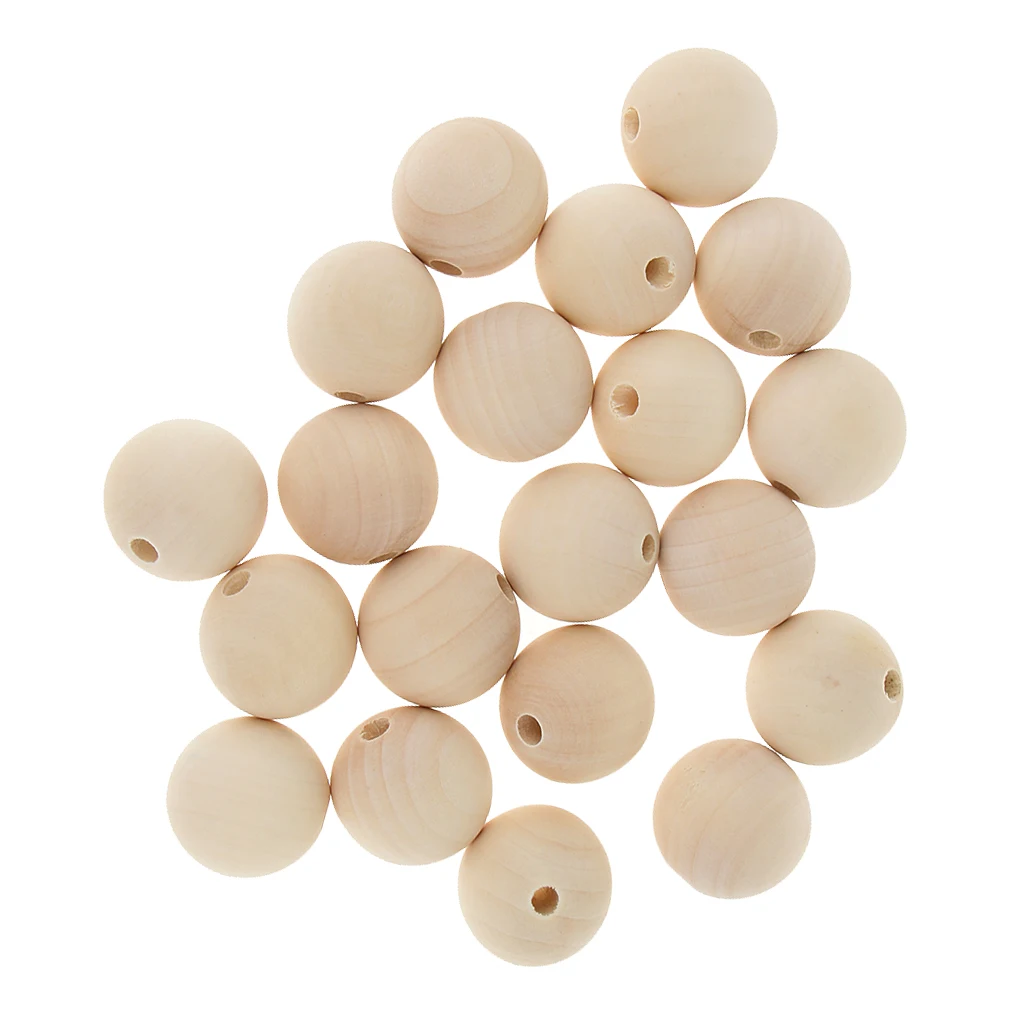 20 шт. неокрашенные гладкие круглые бусины 35 мм|Ювелирная фурнитура и компоненты| |