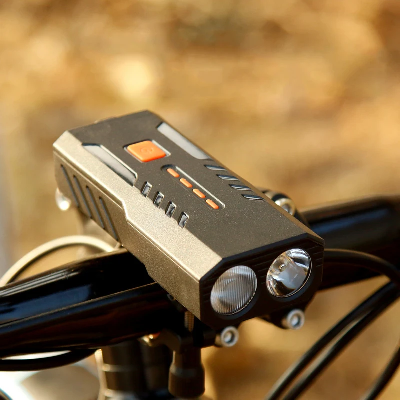 Мощный полноцветный велосипедный передний светильник 2 * T6 светодиодный USB