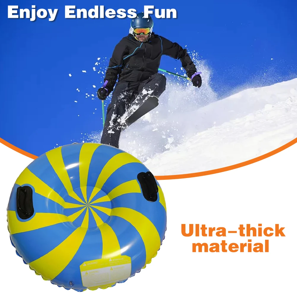 

With Handles Inflatable Snow Sled Heavy Duty For Winter Thickening Towable Gift Freeze-proof PVC Wear-resistant For Sledding