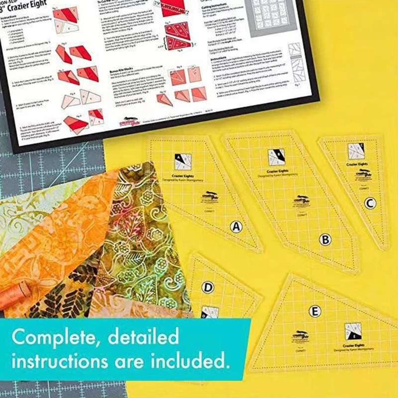 

Multifunctional Crazy Quilt 5 Stencil Kit Sewing Template Ruler Quilt Ruler Sets